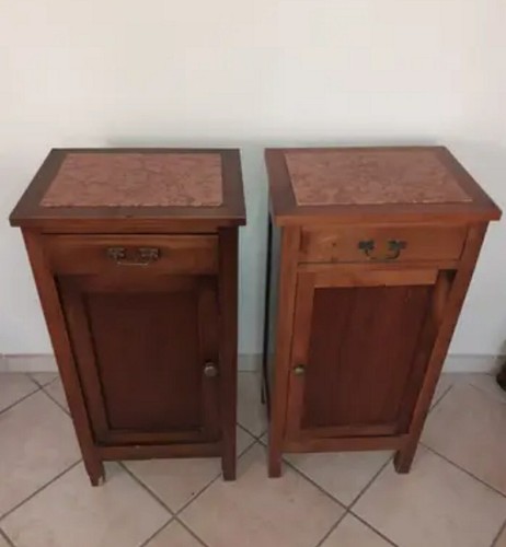 Coppia comodini antichi - coppia,
