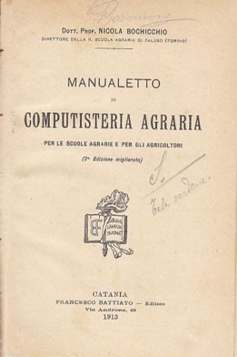 Manualetto computisteria - manualetto, di