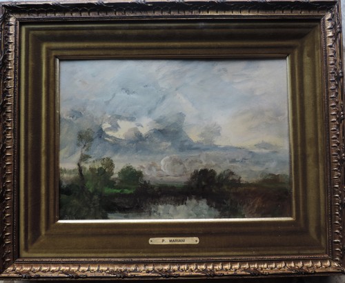 Dipinto olio cartone - su, cm