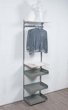 Scaffale a parete sistema di scaffali sistema a parete posteriore arredo negozio appendiabiti guardaroba