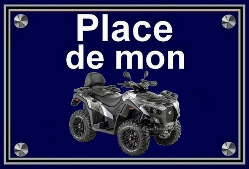 Plaque place mon quad - plaque, "