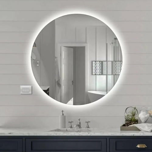 Specchio bagno tondo led - bagno,