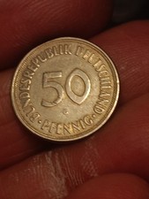 Germania 50 pfennig  1950 BUNDESREPUBLIK DEUTSCHLAND  zecca "G" Karlsruhe + D