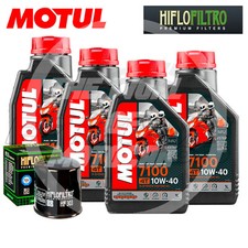 KIT/TAGLIANDO KAWASAKI ZX-6R-600-Ninja 2007-2008 MOTUL 7100 10W40 FILTRO OLIO