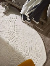 Tappeto di lana avorio