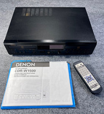Denon CDR-W1500 Dual Deck Registratore CD Audio PCM con Telecomando-Manuale-Nuove Cinghie-FUNZIONANTE