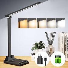Lampada da Tavolo, Lampada da Scrivania con 2500mAh Batteria, Lampada da Tavolo 