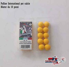 PALLINE PER CALCIO BALILLA ROBERTO SPORT INTERNATIONAL GIALLE BLISTER 10 PZ 1910
