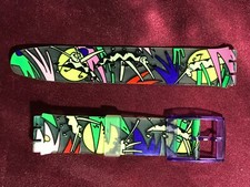 SWATCH 17mm-Cinturino-ASDV900-VERDE-Scuba-JUNGLE-Gent/Chrono/anni 90-Giungla