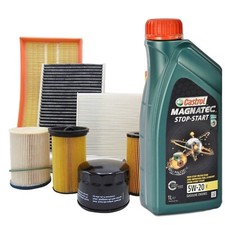 KIT TAGLIANDO 5 LT OLIO CASTROL 5W20+3 FILTRI FORD ECOSPORT 1.0 EcoBoost
