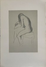 Ugo Capocchini litografia Nudo di schiena 1977 65x46 firmata numerata pubblicata