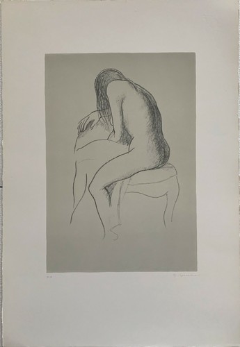 Ugo capocchini litografia - litografia, nudo