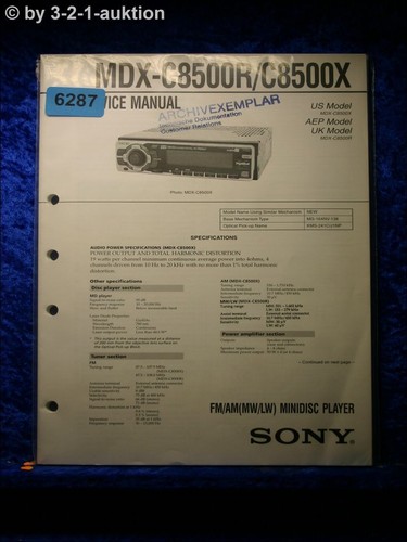 Manuale servizio sony mdx - di,