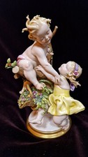  Giuseppe Cappè originale, porcellana Capodimonte " I BIMBI"