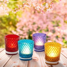 Set Di 4 Vasi Per Tealight Decorativi Per Davanzale Alian