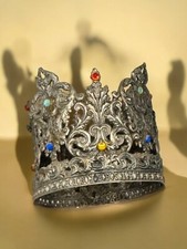 6,5 cm corona per santi Regina aperta crown ottone Madonna rosario Maria statua 