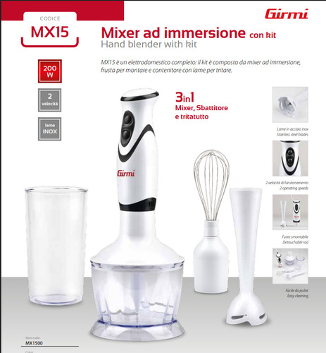 Girmi mx15 mixer immersione - girmi, a