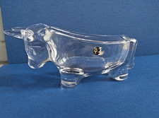 TORO ASSICURAZIONI. POSACENERE PUBBLICITARIO IN CRISTALLO DI SEVRES (FRANCIA)