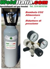 BOMBOLA CO2 ANIDRIDE CARBONICA ALIMENTARE GASATURA  5 KG. 7 LT.  CON RIDUTTORE