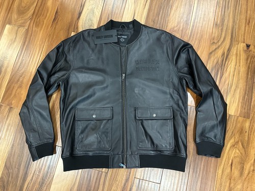 Giacca pelle nera harley - nera,