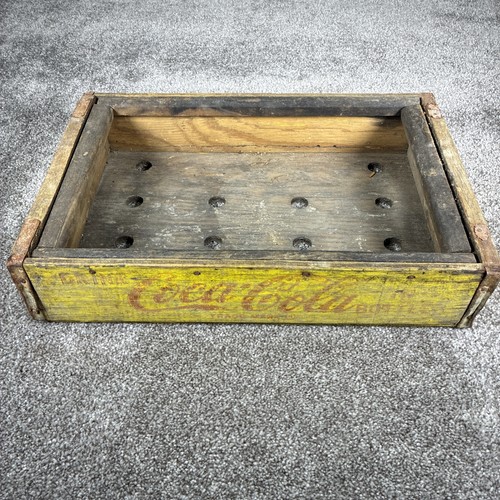 Cassa coca cola vintage giallo - cola,