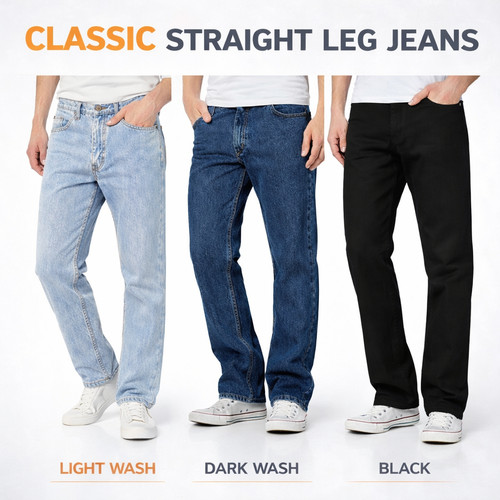 Jeans uomo denim gamba - denim,