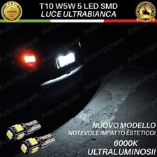 COPPIA LUCI TARGA 5 LED PER FIAT PUNTO MK1 176 T10 W5W ULTRABIANCHE HYPER 6000K