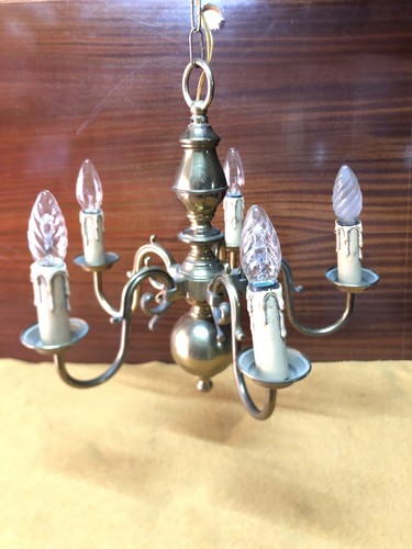 Lampadario ottone vintage - lampadario,