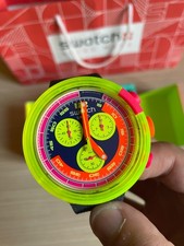 Swatch Big Bold Chrono 2023 "Neon to the Max" SB06J100 NUOVO