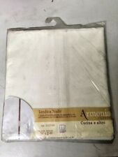 Coppia tendine 2 tende 58x240 orlo passante per bacchetta bianche ricamate Nadir