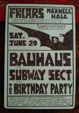 BAUHAUS 'LIVE AYLESBURY 1981'