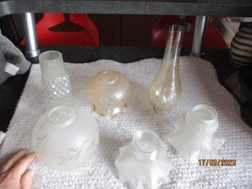 Anciens abat jour verre divers - jour,