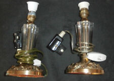 abat jour - lampada - paralume - coppia - vetro esagonale