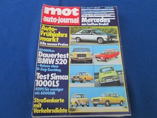 Auto Journal mot 1974 BMW 520 SIMCA 1000LS + modelli nuovi