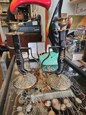 Rara coppia di portacandele