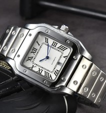 Orologio da Uomo in Acciaio con Quadrante Quadrato - colore bianco