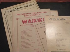 EDIZIONI MUSICALI LOTTO VOLANTINI PUBBLICITARI  MUSICA ITALIANA ANNI '50