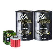 Kit Tagliando Olio Bardahl XT4R 0W30 + Filtro Per Yamaha XV535 U 2GV 1982