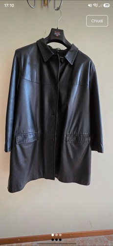 Vera pelle vintage cappotto - pelle,