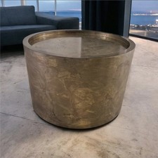 Tavolino da Caffè Vintage  In Ottone  Anticato 