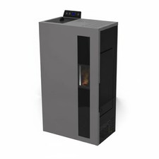 Stufa A Pellet Slim Ventilata Ad Aria 5 kW Bronte Antracite C-Line