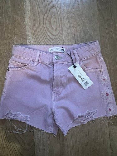 Pantaloncini rosa ricamati