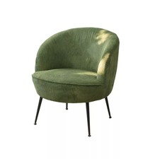 POLTRONA "NORA" IN VELLUTO A COSTE SALVIA 63X71X71 CM