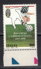 JUVENTUS SCUDETTO CAMPIONATO DI CALCIO 1997 - 1998  FRANCOBOLLO NUOVO ANNO 1998