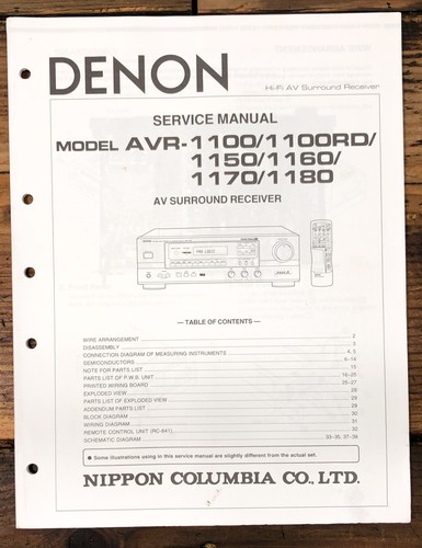 Denon avr 1100 - denon, avr-1100