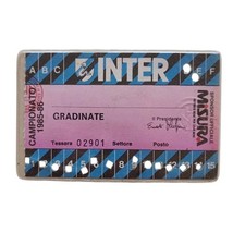 *HH* Biglietto Calcio Vintage Inter Abbonamento Stadio 1985 1986 Calciatori