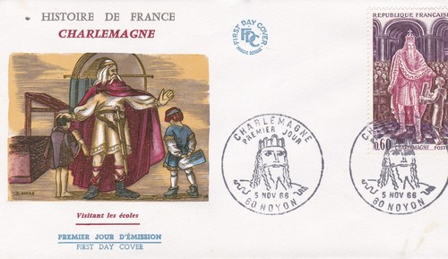 Francia 1966 fdc carlo magno - fdc,