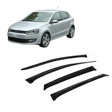 Deflettori Aria Antivento Antiturbo Per VW Polo 6R 2009 - 2014 Montaggio Esterno