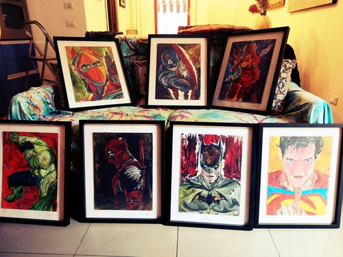 Quadro moderno dipinto - a, mano