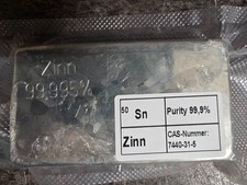 1 kg di stagno, lingotto di